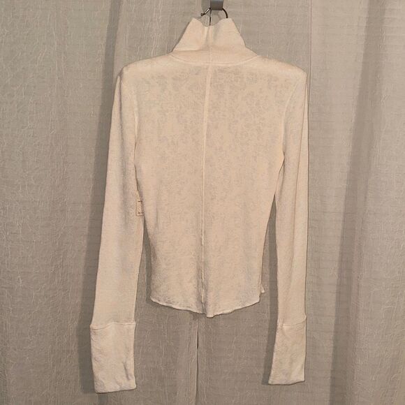 Free People XS Intimately “You and I” Floral Turtleneck Ivory Crème - Picture 10 of 17